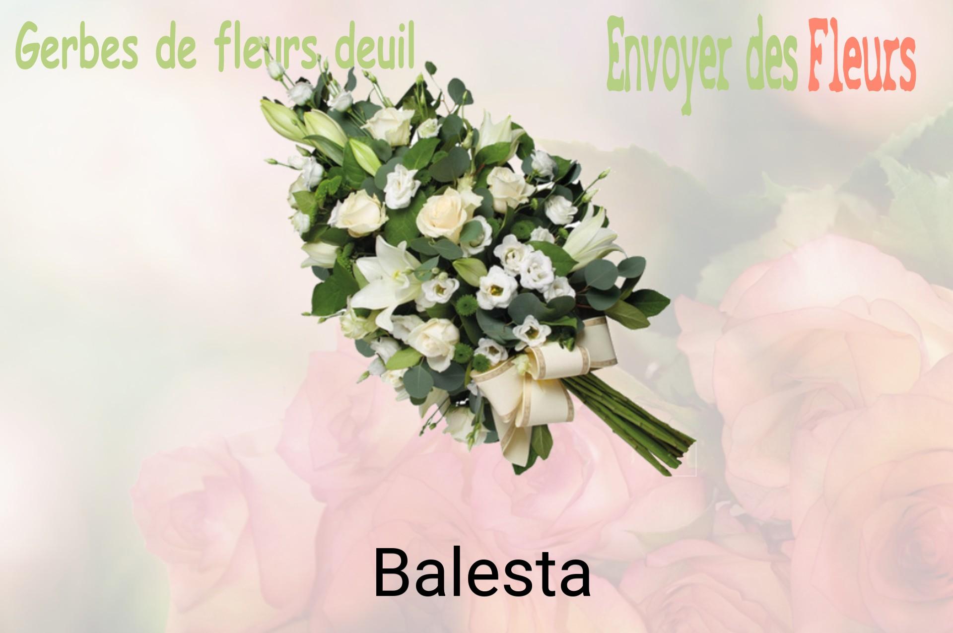 Gerbe de fleurs de deuil livrée à Balesta